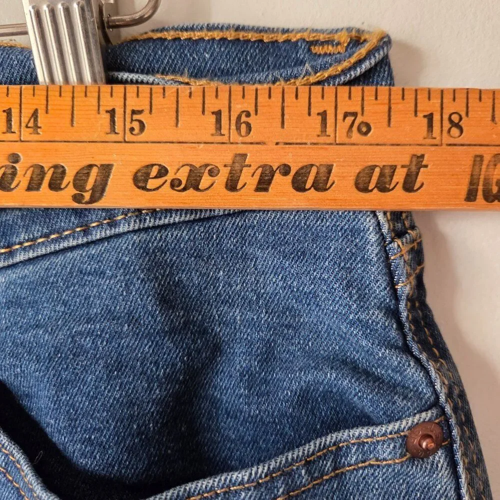 EUC SIGNATURE LEVIS STRAUSS HERITAGE MID RISE BOYFRIEND CUFFED JEANS SIZE 14 WMN